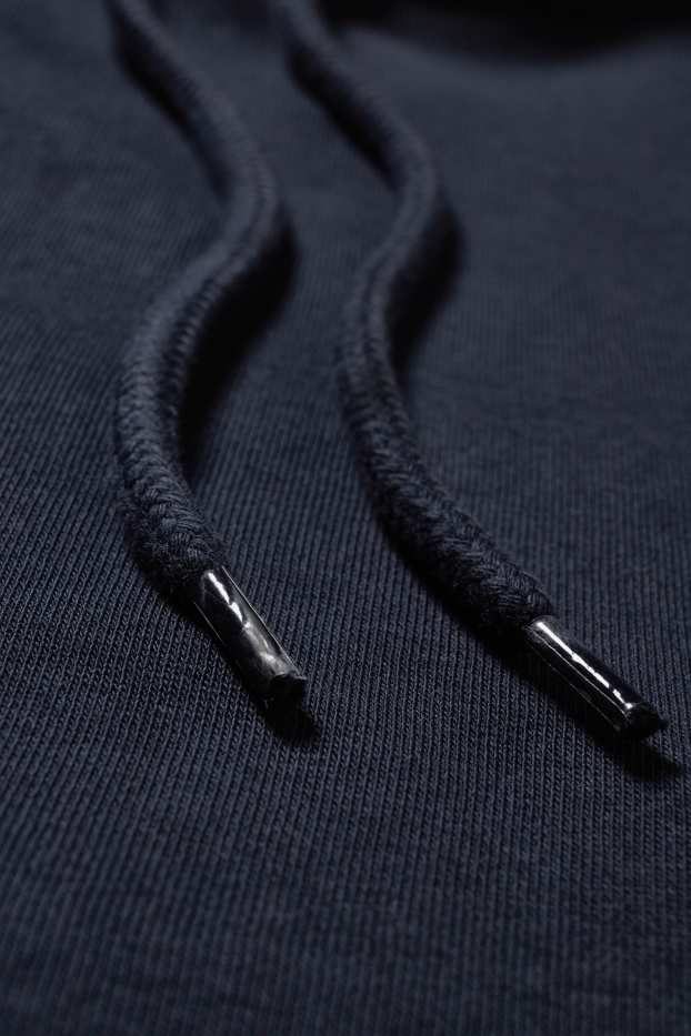 Hommes - Sweat à capuche - bleu foncé