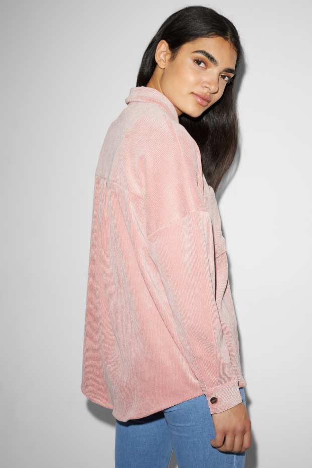 Femmes - CLOCKHOUSE - chemisier en velours - rose
