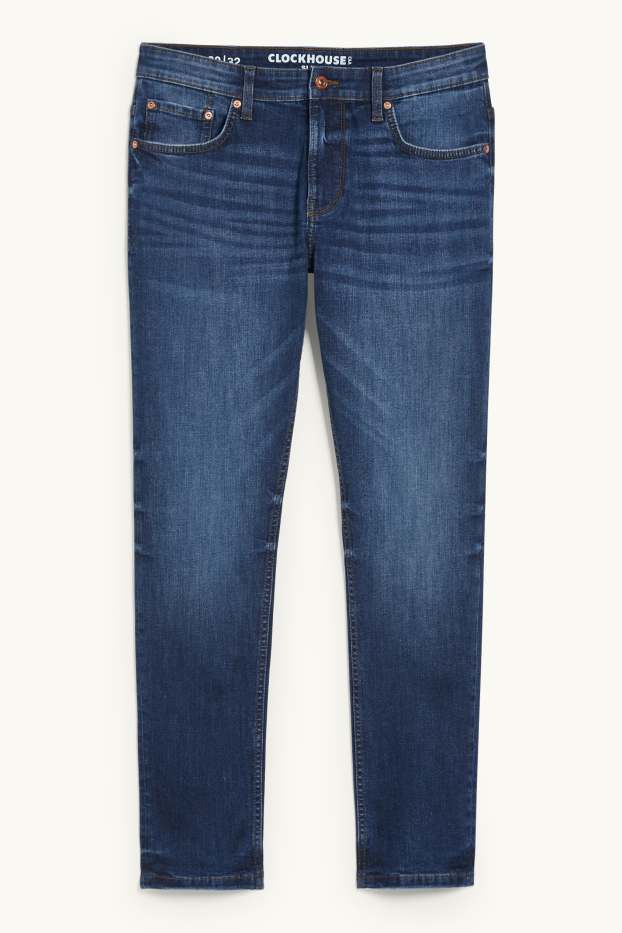 Men - CLOCKHOUSE - slim jeans - LYCRA® - denim-dark blue