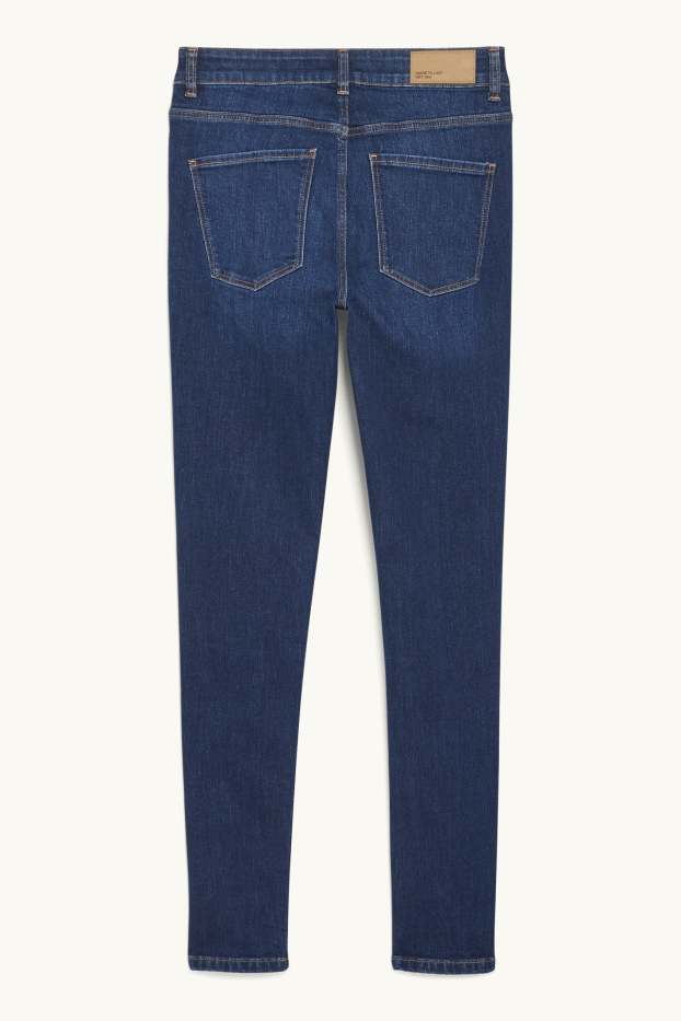 Femei - Skinny jeans - talie medie - LYCRA® - denim-albastru