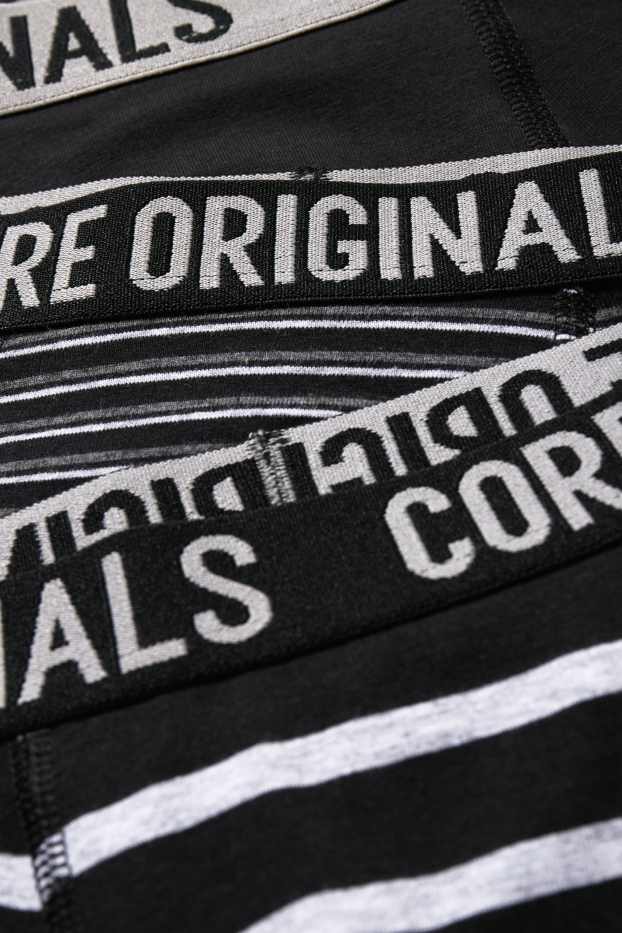 Děti - chlapci - Multipack 3 ks - boxerky - černá