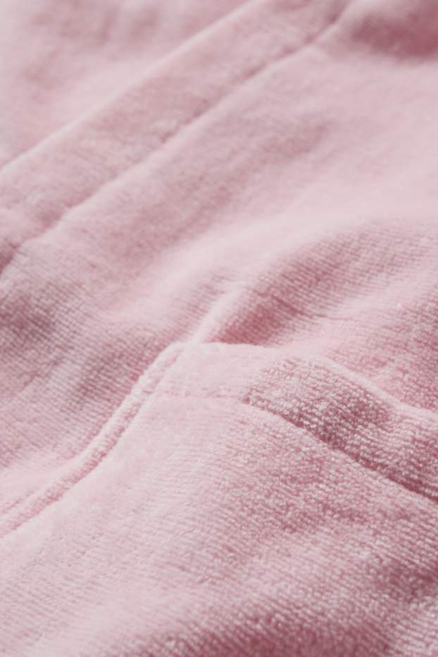 Bambine - Accappatoio di spugna con cappuccio - rosa