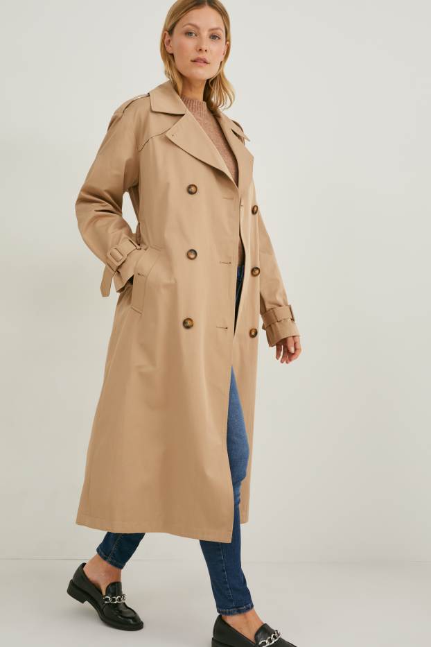 Mujer - Gabardina - topo