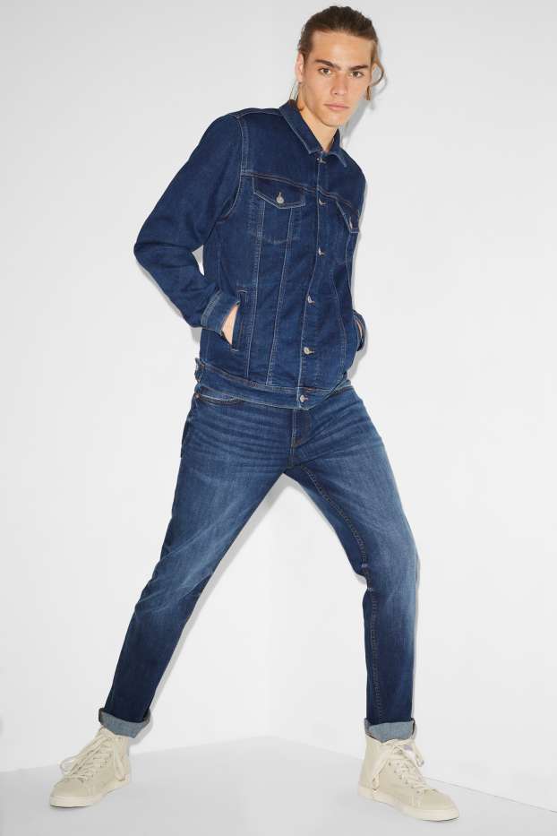 Men - CLOCKHOUSE - slim jeans - LYCRA® - denim-dark blue