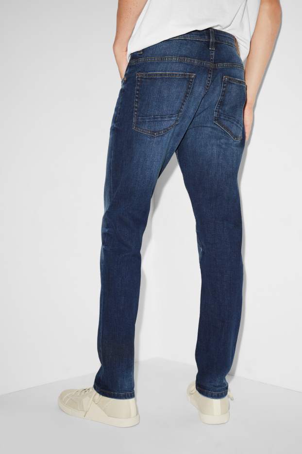 Men - CLOCKHOUSE - slim jeans - LYCRA® - denim-dark blue