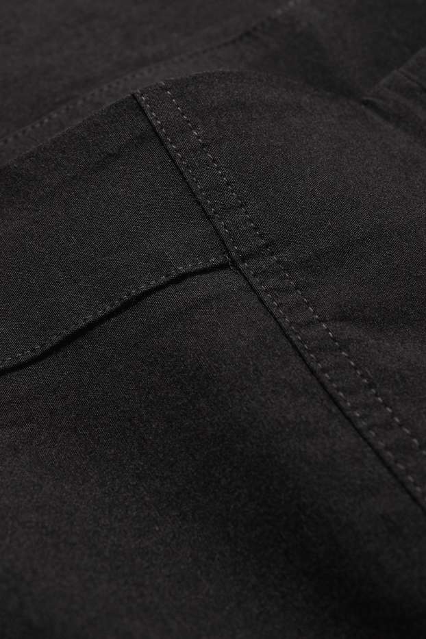 Women - Cloth trousers - high waist - LYCRA® - black