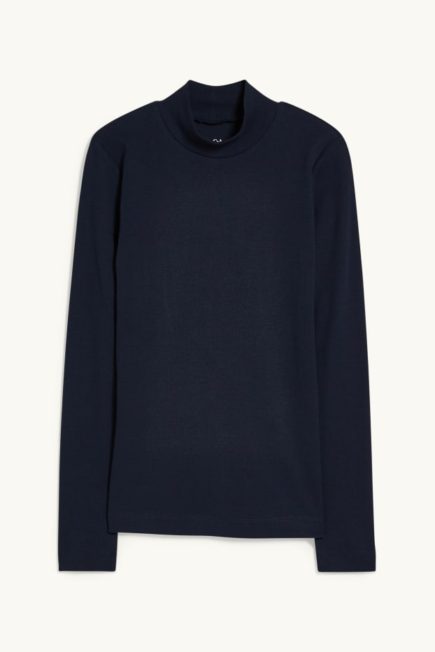 Women - Long sleeve top - dark blue