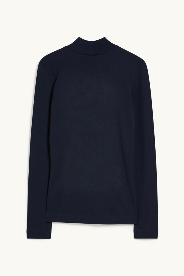 Women - Long sleeve top - dark blue