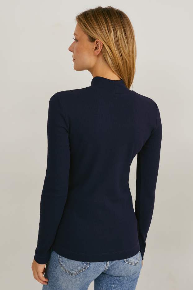 Women - Long sleeve top - dark blue