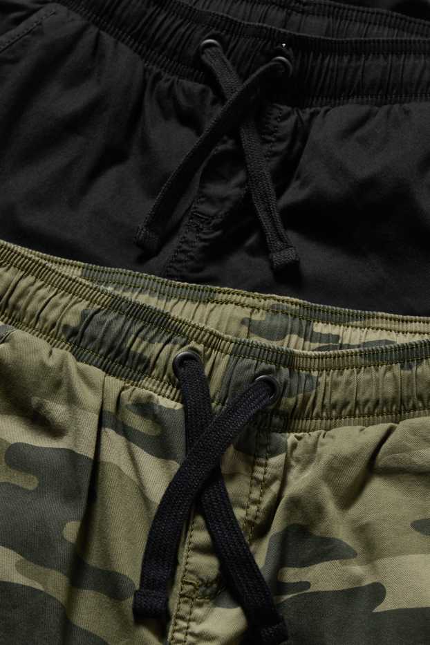 Niños - Pack de 2 - pantalones de tela - camuflaje