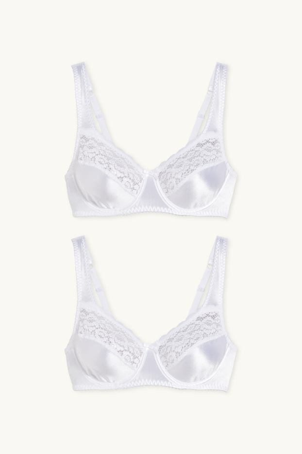 Donna - Confezione da 2 - reggiseno con ferretti - LYCRA® - bianco