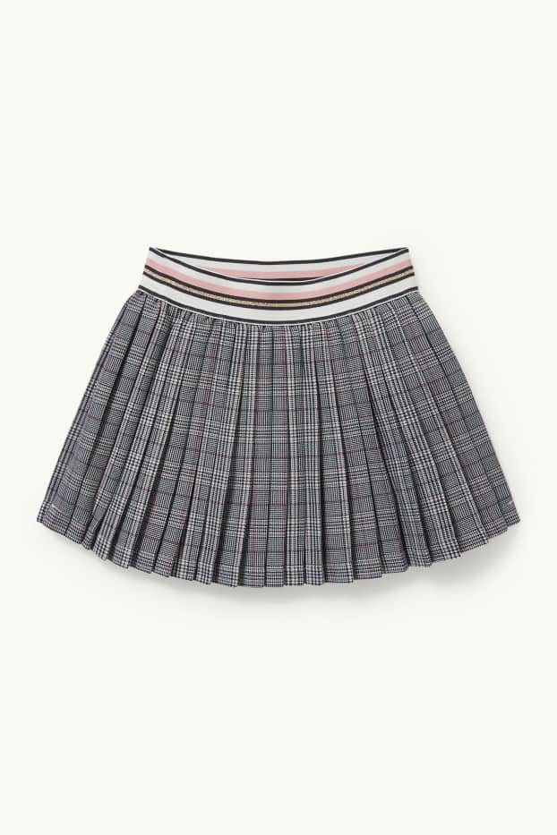 Enfants filles - Jupe - à carreaux - gris chiné