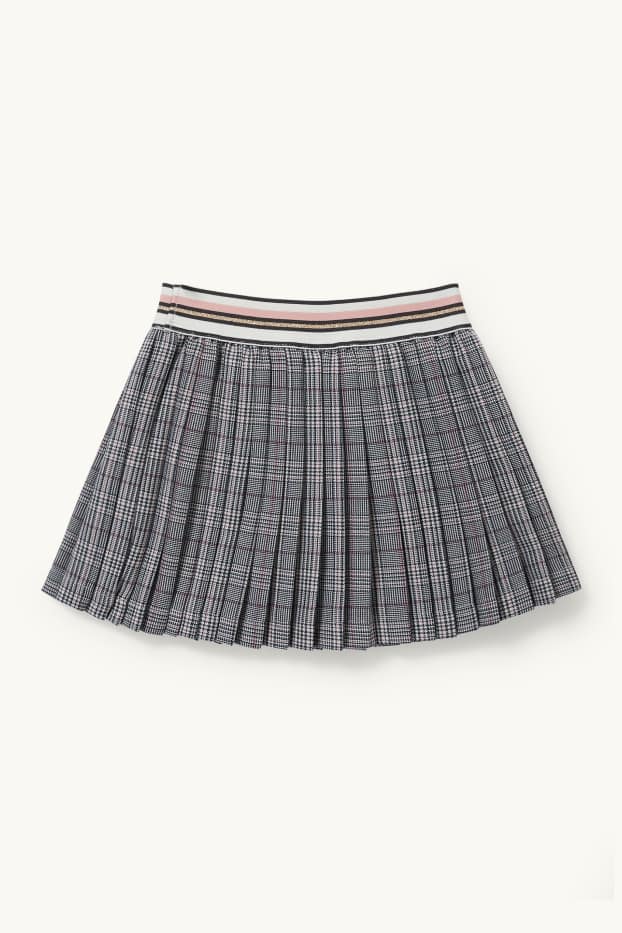Enfants filles - Jupe - à carreaux - gris chiné