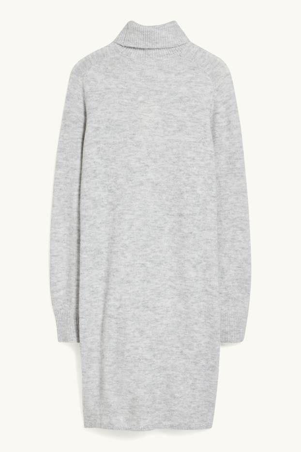 Femmes - Robe en maille - gris clair chiné