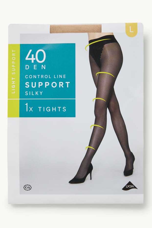 Damen - Feinstrumpfhose - LYCRA® - 40 DEN - beige