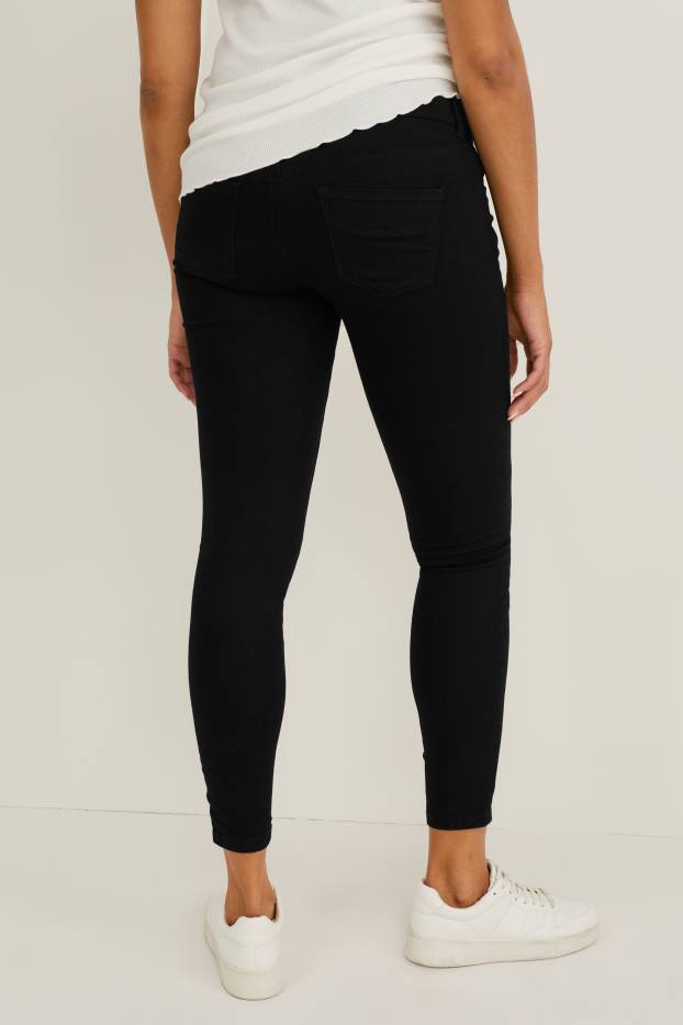 Damen - Umstandsjeans - Skinny Jeans - schwarz