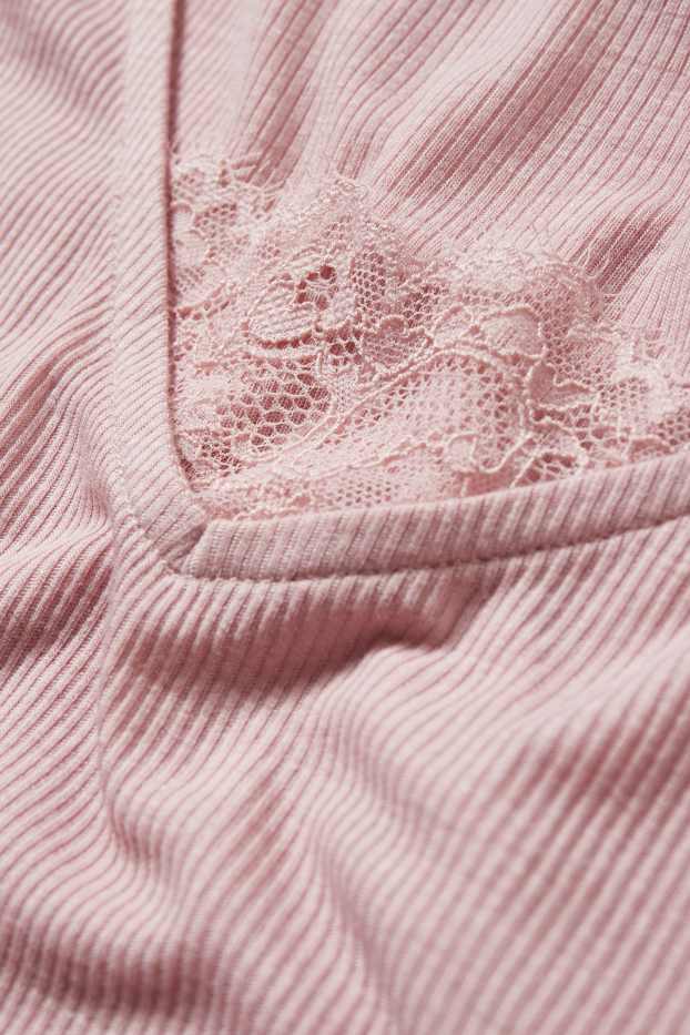 Damen - Pyjama-Oberteil - rosa