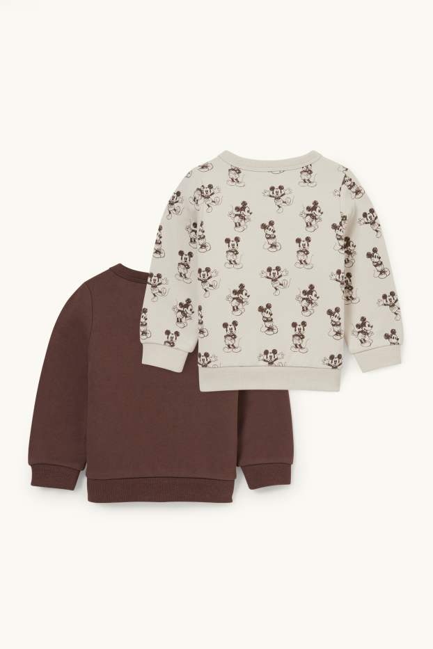 Baby Buben - Multipack 2er - Micky Maus - Baby-Sweatshirt - dunkelbraun