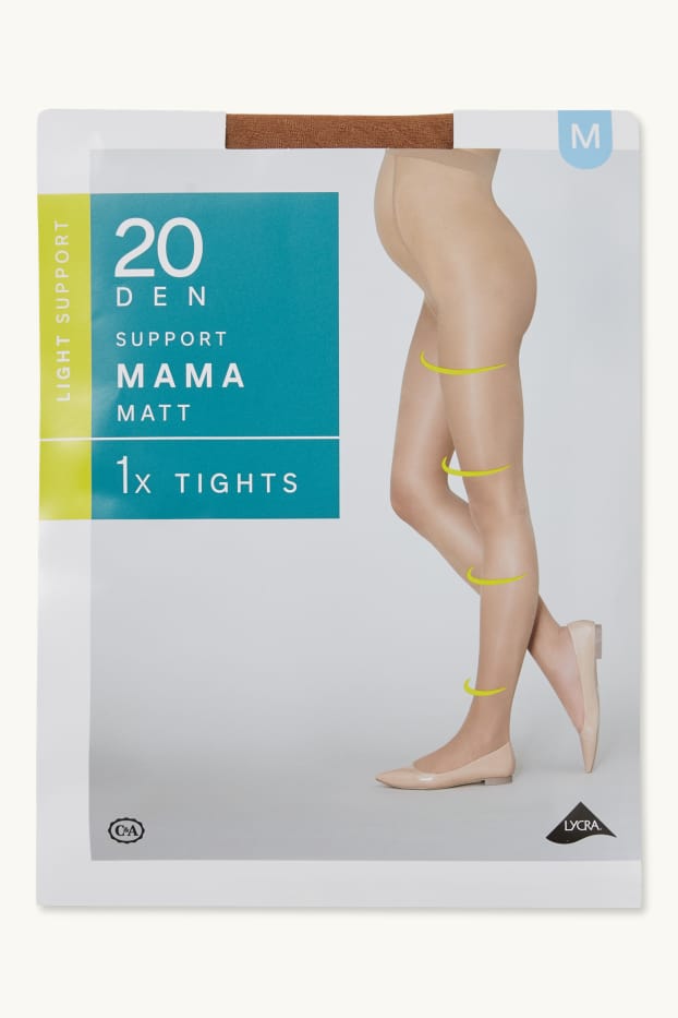 Dames - Zwangerschapspanty - 20 DEN - beige