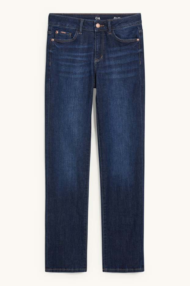 Damen - Straight Jeans - Mid Waist - LYCRA® - dunkeljeansblau
