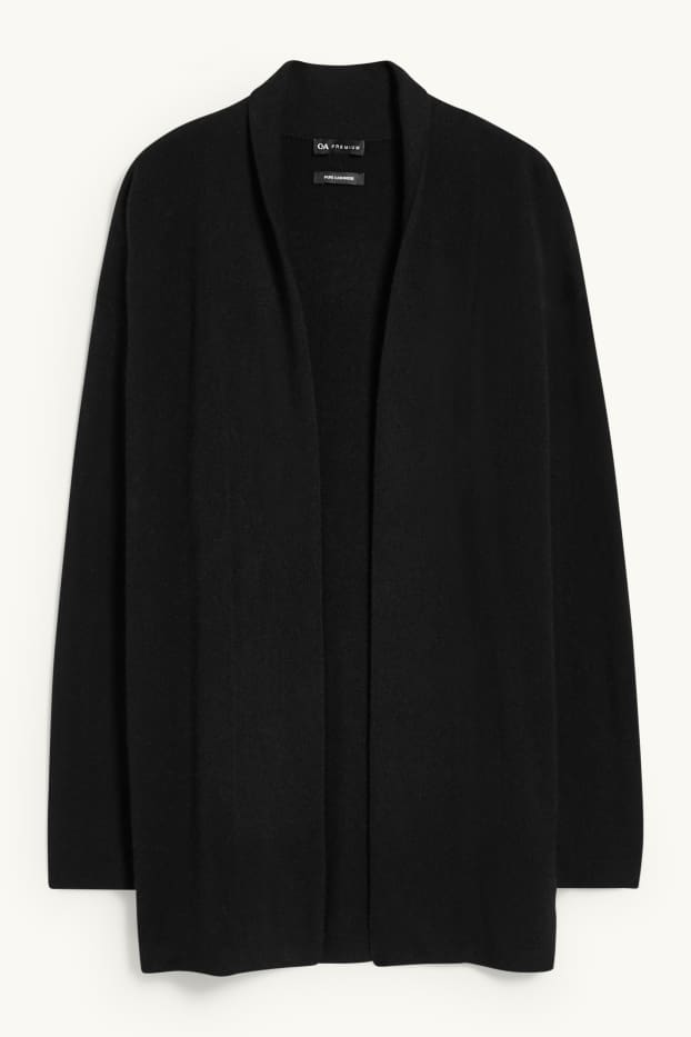Dames - Gebreid vest van kasjmier - zwart
