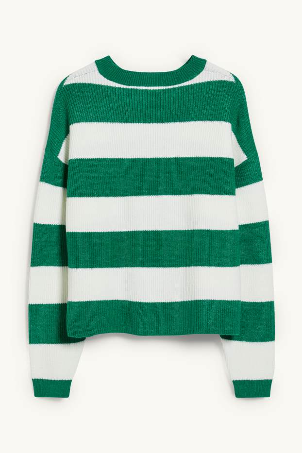 Femmes - CLOCKHOUSE - pull - à rayures - blanc / vert