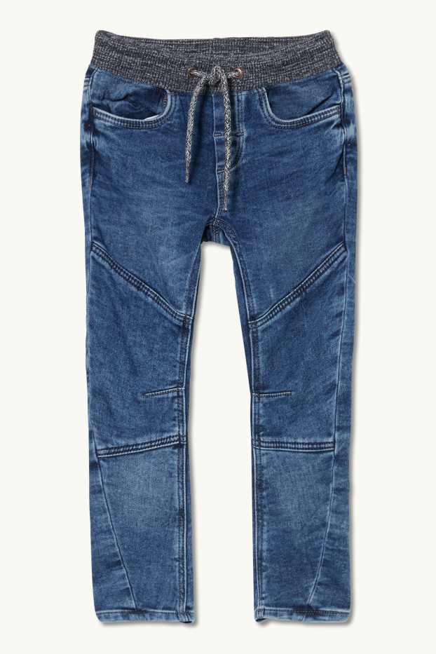 Děti - chlapci - Curved jeans - jog denim - džíny - modrošedé