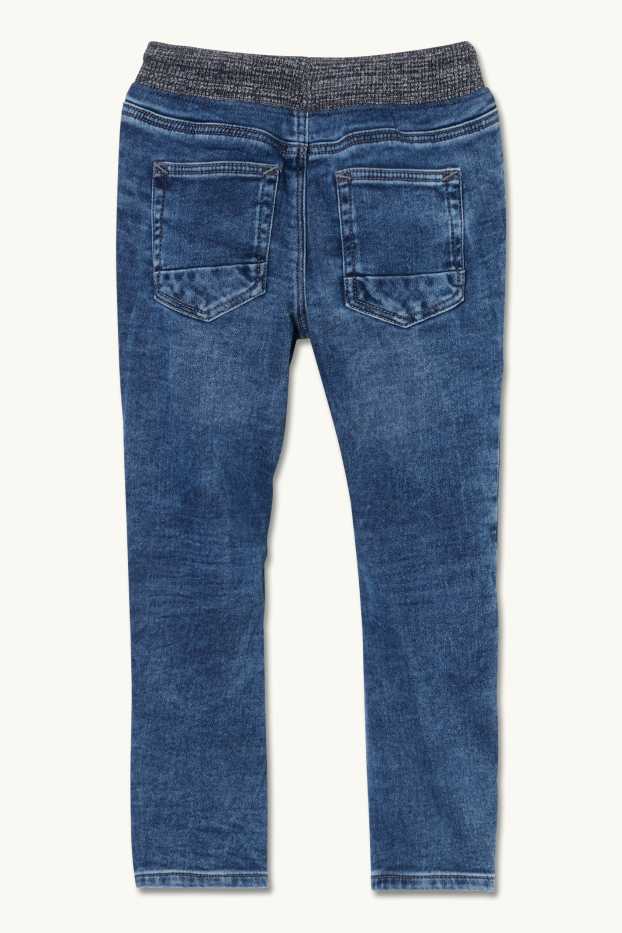 Děti - chlapci - Curved jeans - jog denim - džíny - modrošedé