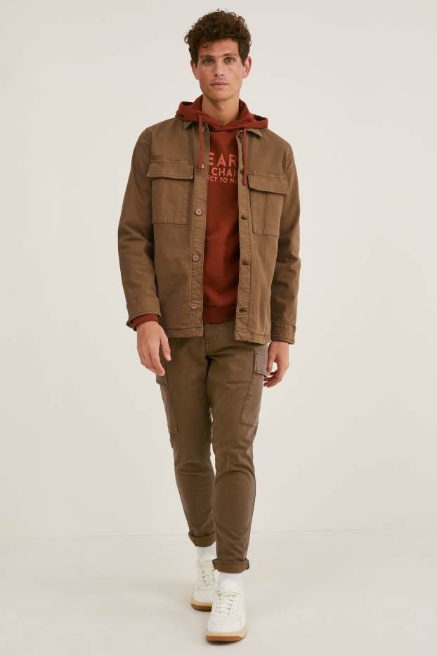 Hommes - Veste-chemise - LYCRA® - kaki