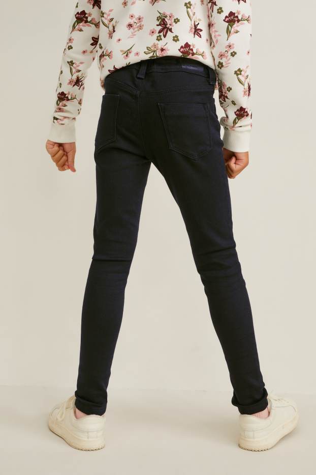 Enfants filles - Skinny jean - jean chaud - jean gris foncé