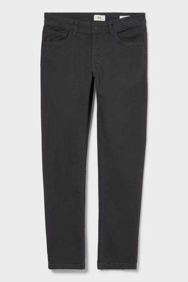 Hommes - Pantalon - slim fit - gris foncé