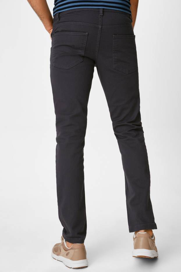 Hommes - Pantalon - slim fit - gris foncé