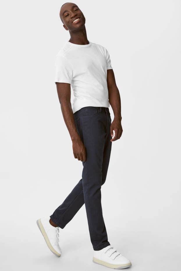 Men - Trousers - slim fit - dark gray