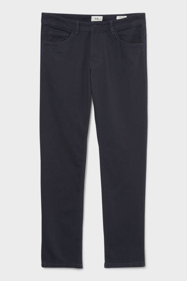Men - Trousers - slim fit - dark gray