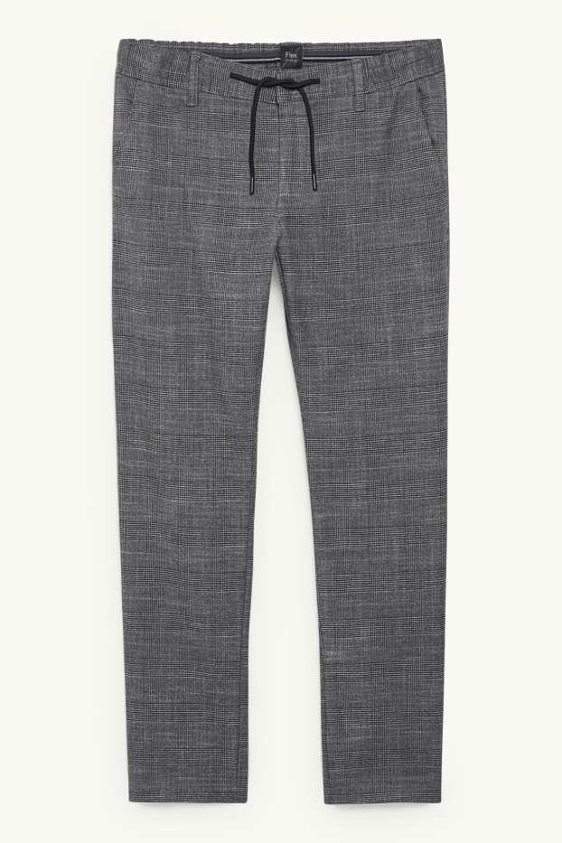 Herren - Hose - Tapered Fit - Flex - LYCRA® - grau-melange