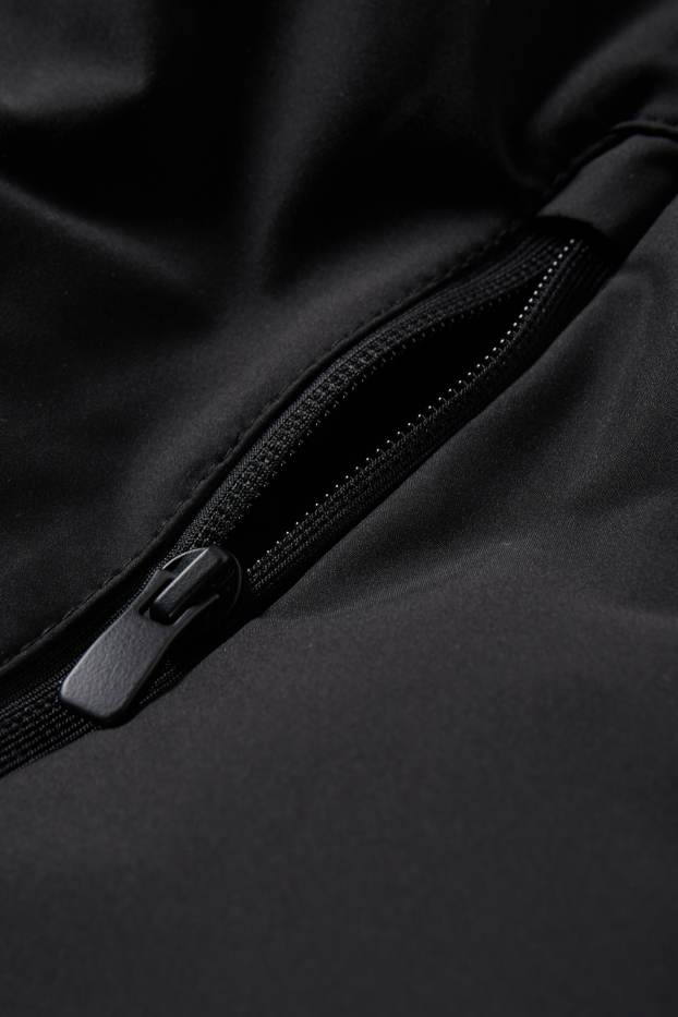 Herren - Steppjacke mit Kapuze - schwarz