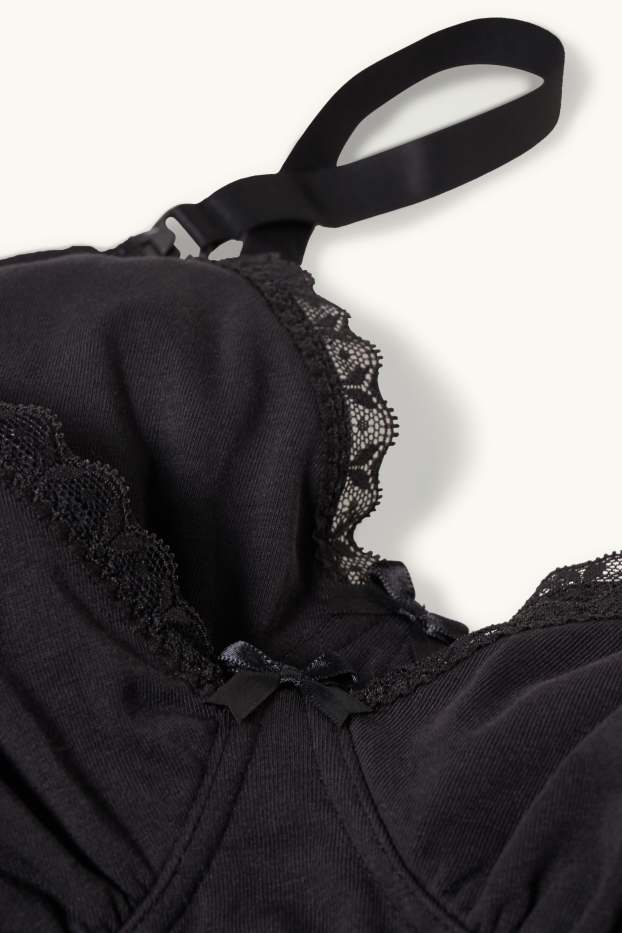 Dames - Set van 2 - voedings-BH - zwart