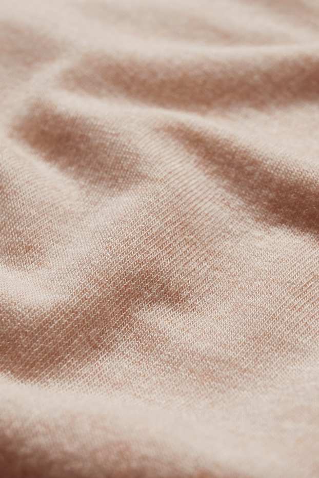 Damen - Rollkragen-Unterziehshirt mit Kaschmir-Anteil - beige