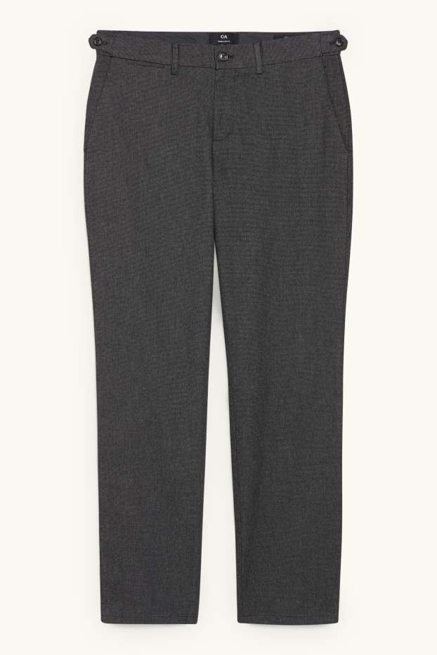 Uomo - Pantaloni eleganti - regular fit - LYCRA® - grigio scuro