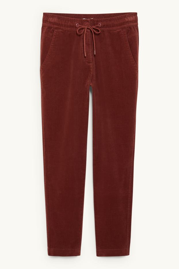 Dames - Pantalon - mid waist - 4 Way Stretch - LYCRA® - bruin