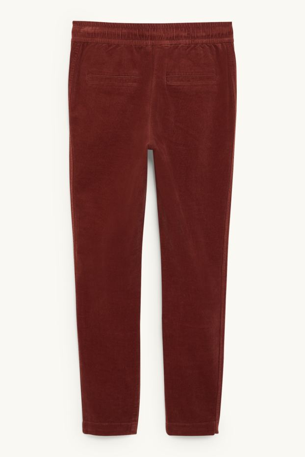 Dames - Pantalon - mid waist - 4 Way Stretch - LYCRA® - bruin