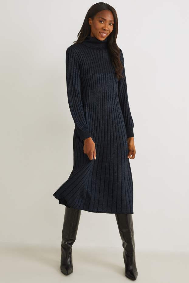 Femmes - Robe de maille - noir