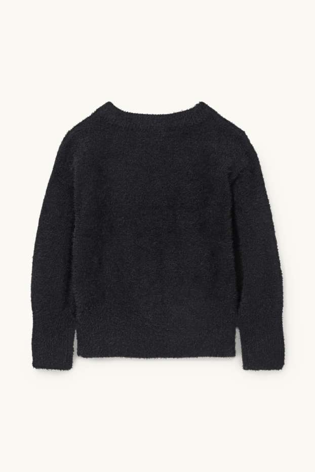 Bambine - Maglione - effetto brillante - nero
