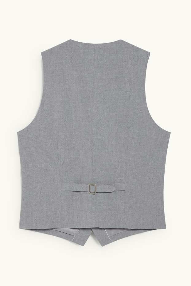 Uomo - Gilet coordinabile - slim fit - Flex - LYCRA® - grigio chiaro melange