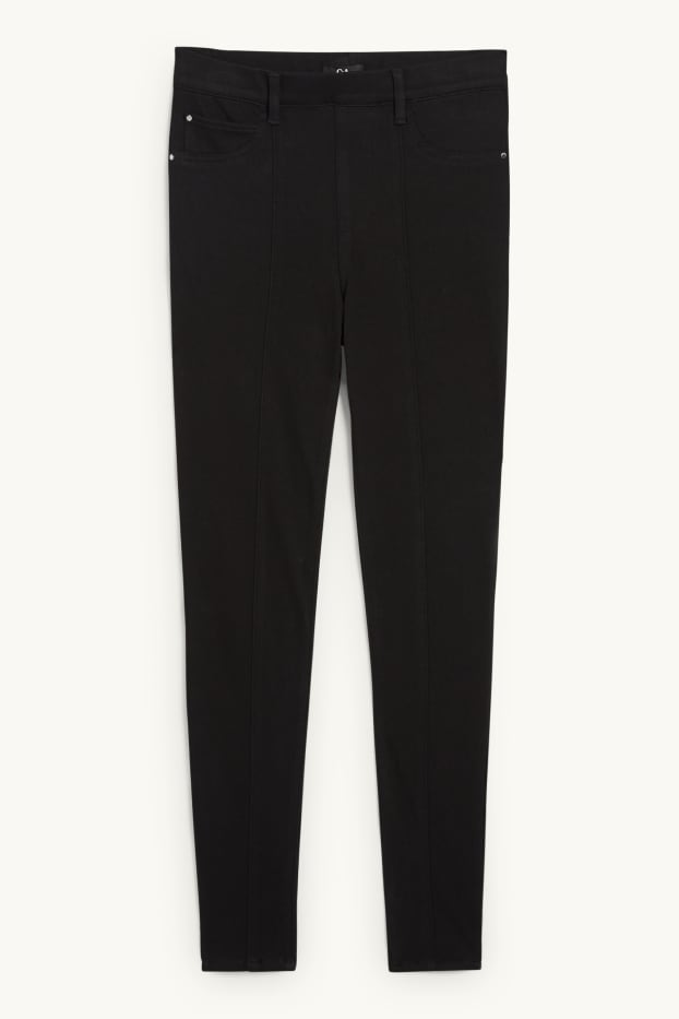 Dames - Broek - high waist - skinny fit - 4 Way Stretch - zwart