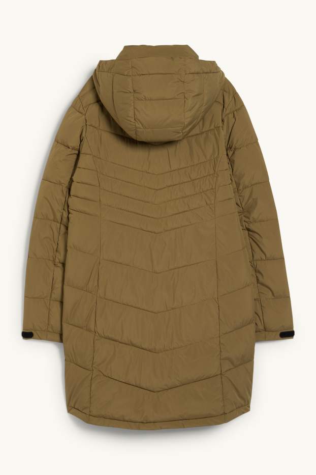 Femmes - Manteau doudoune à capuche - vert