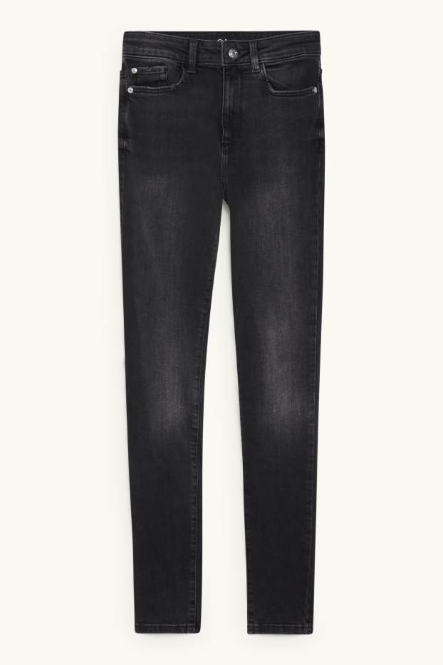 Dona - Skinny jeans - cintura alta - LYCRA® - texà gris fosc