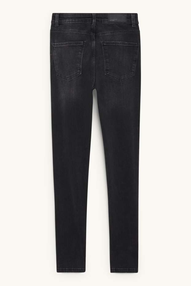 Dona - Skinny jeans - cintura alta - LYCRA® - texà gris fosc
