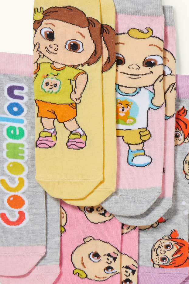 Children Girls - Multipack of 5 - CoComelon - socks with motif - rose