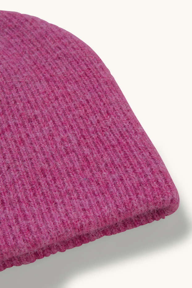 Donna - Berretto in maglia - fucsia